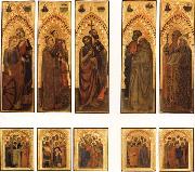 GIOVANNI DA MILANO The Ognissanti Polyptych:SS.Catherine and Lucy,Stephen and Laurence,john the Baptist and Luke,Peter and Benedict,james the Greater and Gregory oil painting artist